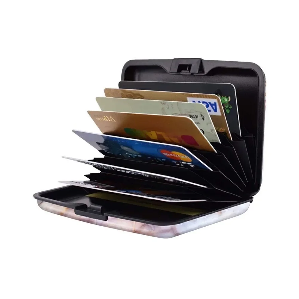 Pink marble credit card holder